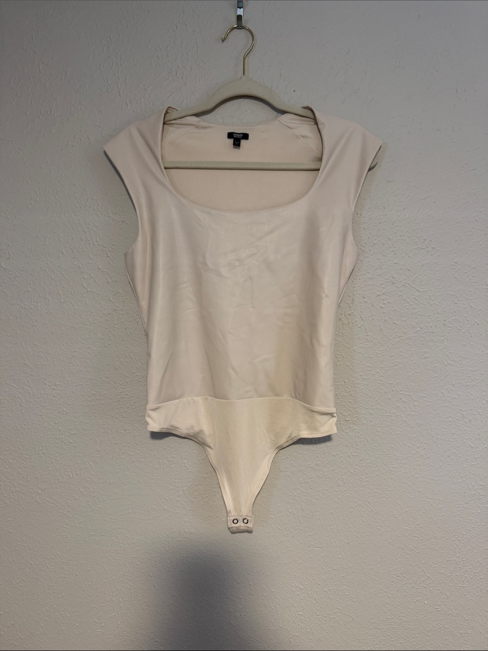 Body Contour Cap Sleeve imitation leather Bodysuit